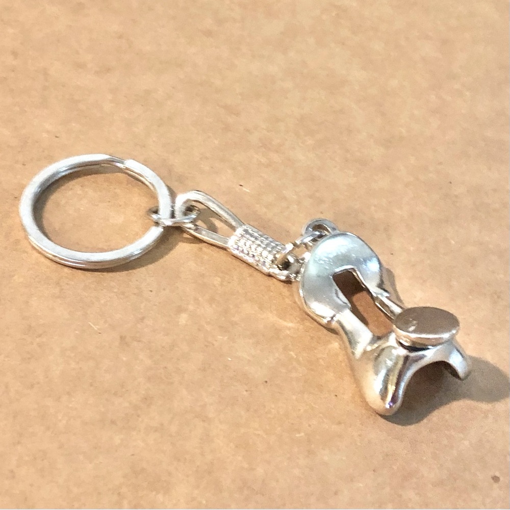 Western Saddle Metal Keychain